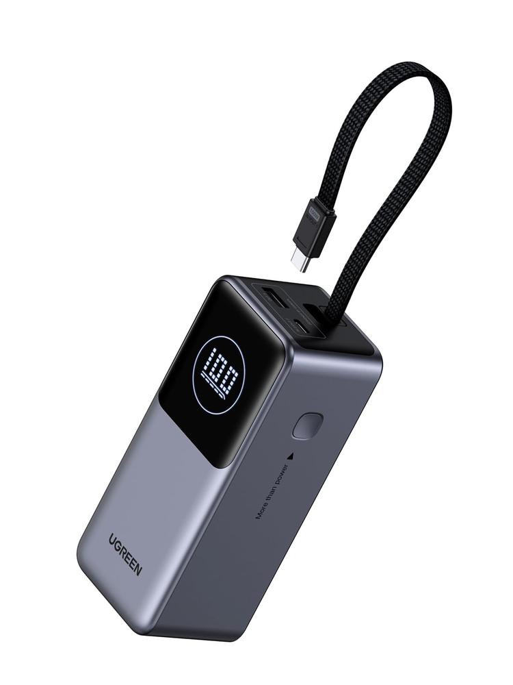 UGREEN Nexode モバイルバッテリー USB-Cケーブル内蔵 (20000mAh・130W) PD・PPS急速充電対応
