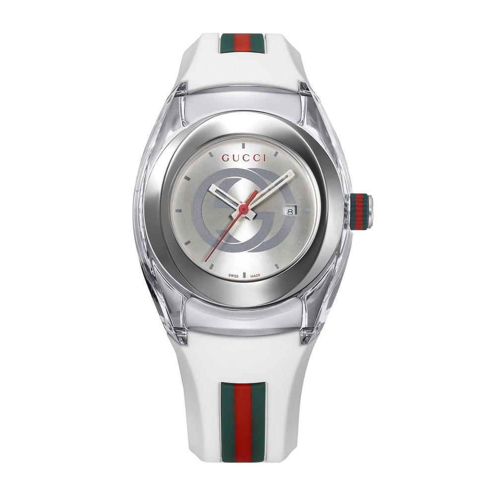 [Gucci] 腕時計 SYNC シンク OUTLET スイス 黒無地BOX付属 純正BOX無し 正規保証有 YA137302 ホワイト [並行輸入品]
