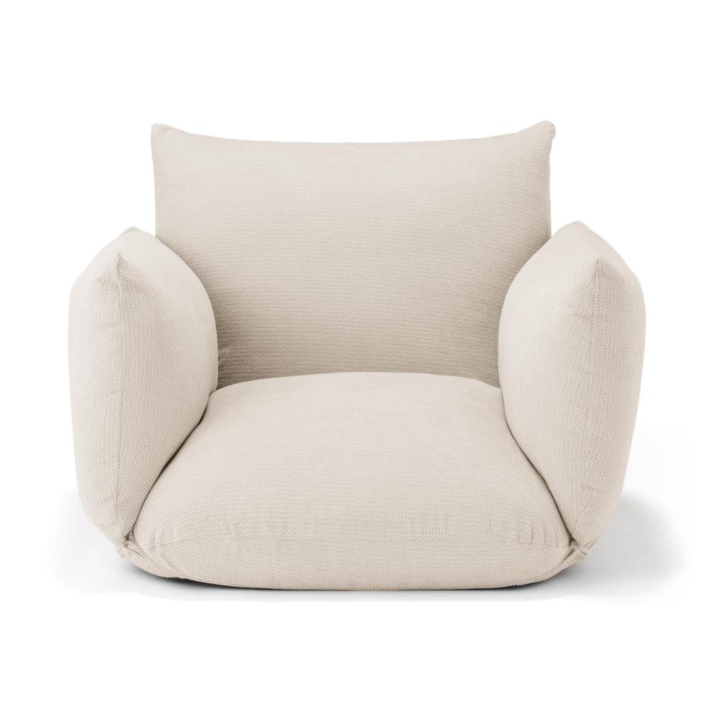 無印良品 リクライニングフロアソファ ベージュ 幅88×奥行78×高さ63cm 1シーター ポリエステル製 83497583