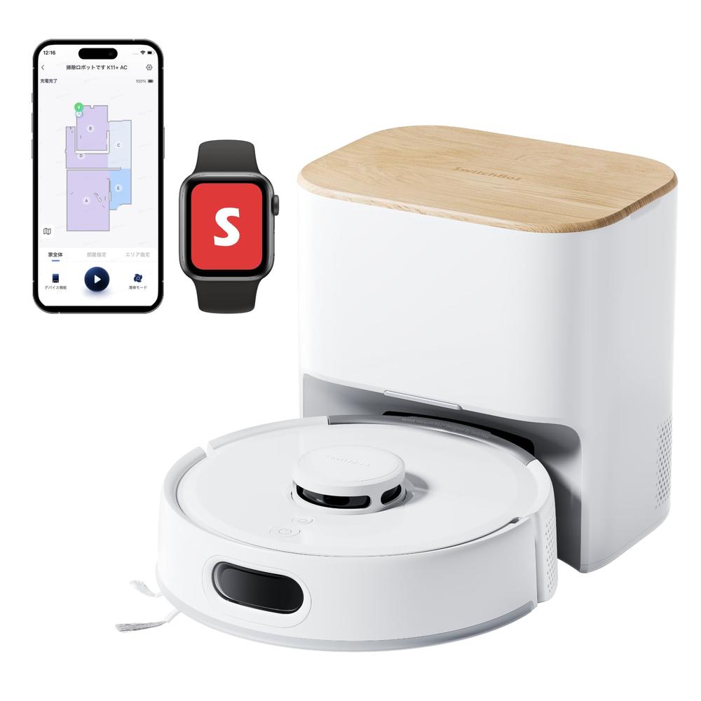 SwitchBot ロボット掃除機 K11+ 超小型 【2025進化】