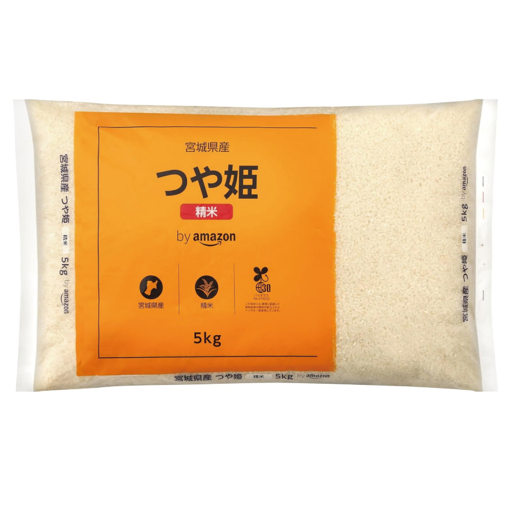 by Amazon 宮城県産 白米 つや姫 5kg (580.com) 令和5年産