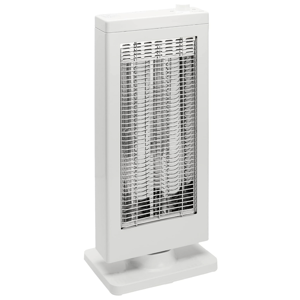 Amazonベーシック 900 W カーボンヒーター 電気ストーブ 遠赤外線 自動首振り 19.2×28.0×62.7cm ホワイト